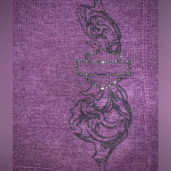 Vintage y2k Harley Davidson bling Y2k Long sleeve thermal - Picture 3 of 6